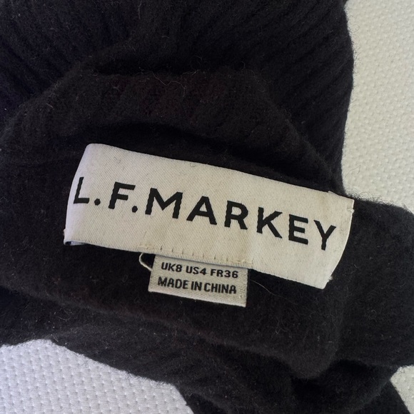 KAEL KNIT BLACK Sweater- L.F.Markey 100% wool - Picture 6 of 6